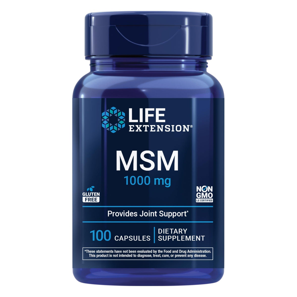 Life Extension MSM, Methylsulfonylmethane, 1000 mg, 100 Capsules