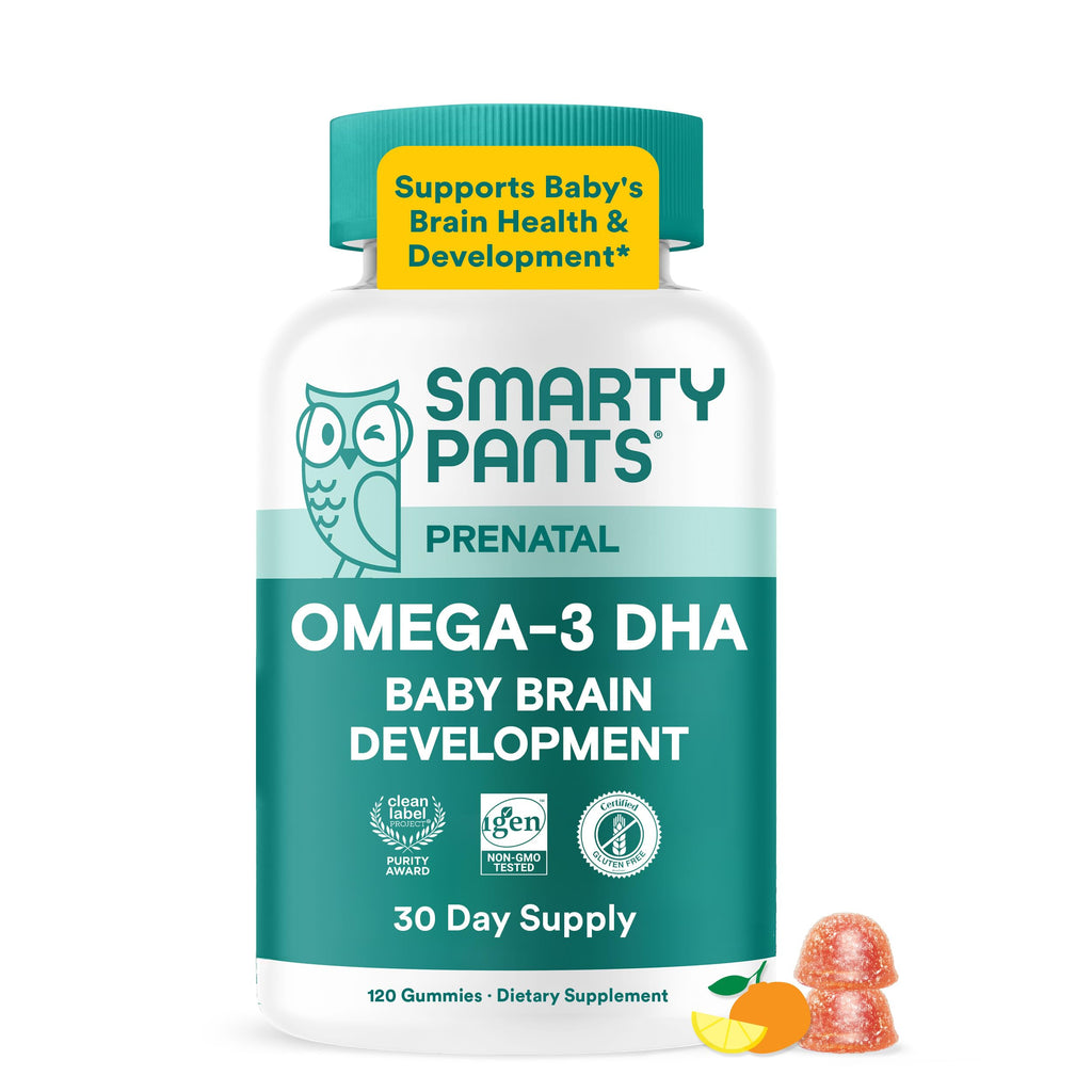 SmartyPants Organic Prenatal Vitamins for Women, Multivitamin Gummies: Biotin, Methylfolate, Omega 3 (ALA), Vitamin D3, C, Vitamin B12, B6, A, K2 & Zinc, Choline, Vegetarian, 120 Count (30 Day Supply)