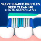 Adult Hard bristled Manual Toothbrush with Excellent Cleaning Effect, Equipped with Tongue Coating Brush and Wavy bristles for More Effective Cleaning of Teeth（6pack）