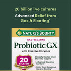 Buy now Nature's Bounty Probiotic GX, Helps with Occasional Gas and Bloating, Dietary Supplement, Digestive Health, 25 Capsules at indiglob india
