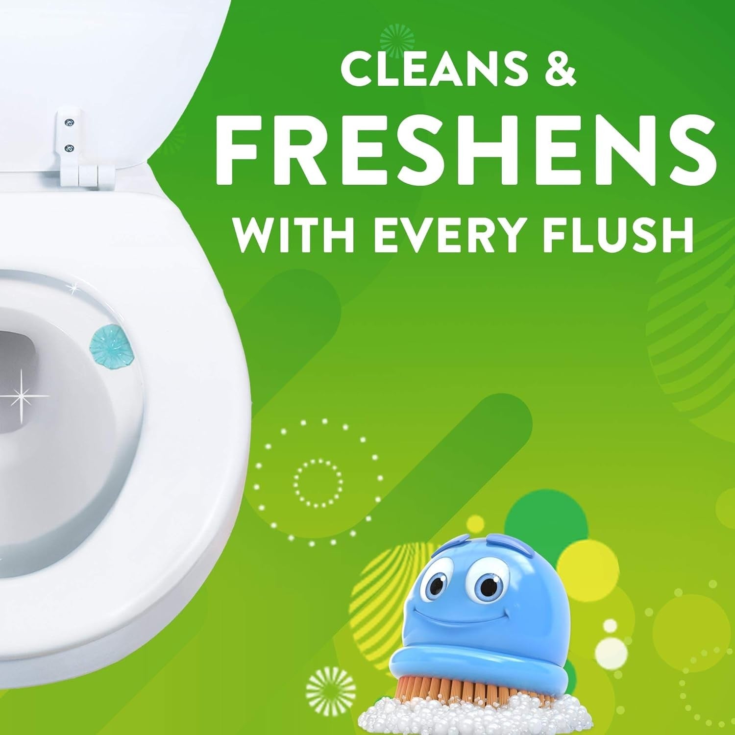 Buy now Scrubbing Bubbles Fresh Gel Toilet Bowl Cleaning Stamps, Helps Keep Toilet Clean and Helps Prevent Limescale & Rings, Rainshower Scent, 1 Dispenser with 6 Fresh Gel Stamps at indiglob india