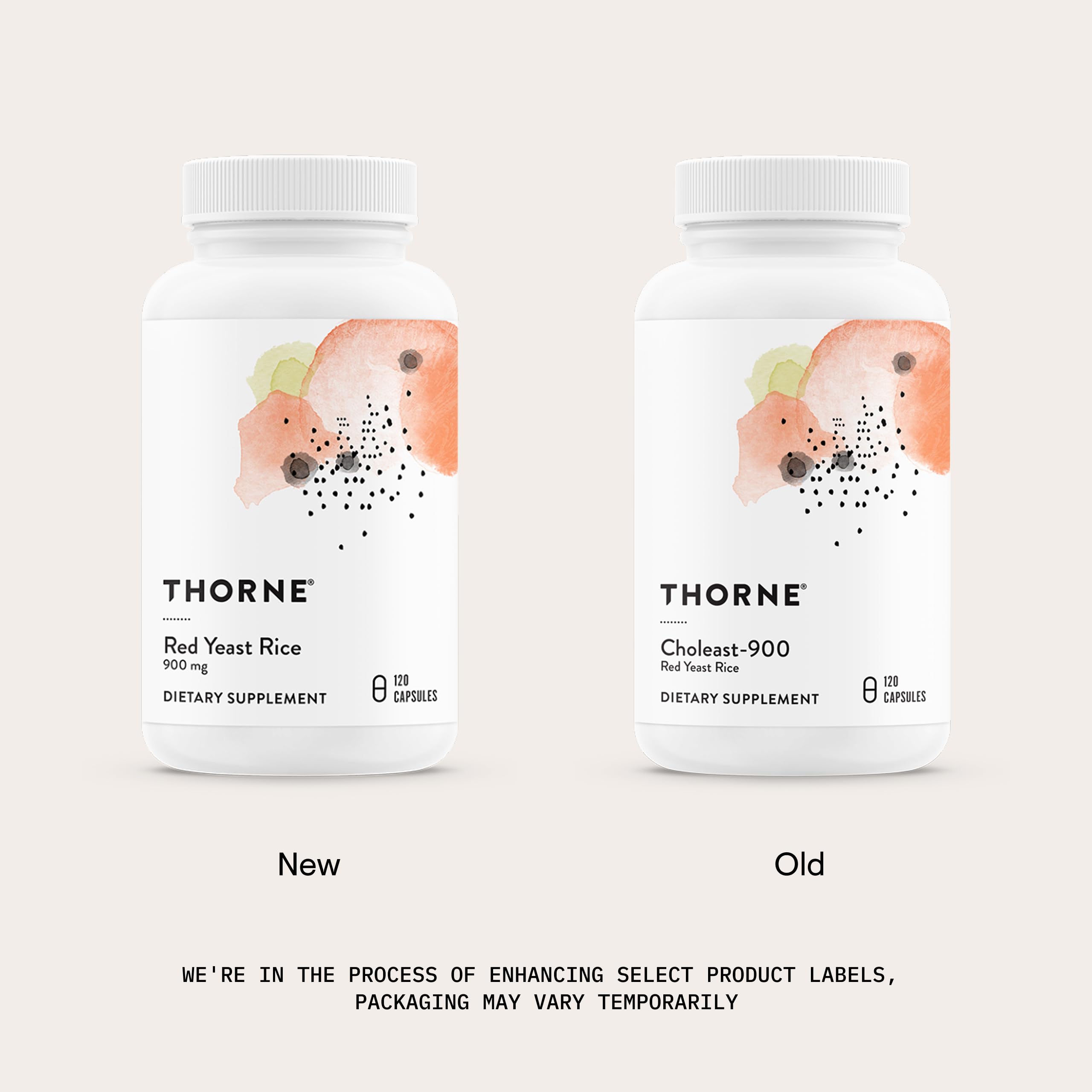 THORNE Red Yeast Rice, 900 mg per Capsule, 120 Capsules | Supports Healthy Cholesterol Levels Already in a Normal Range & Heart Health*, Gluten & Dairy-Free, Third-Party Certified