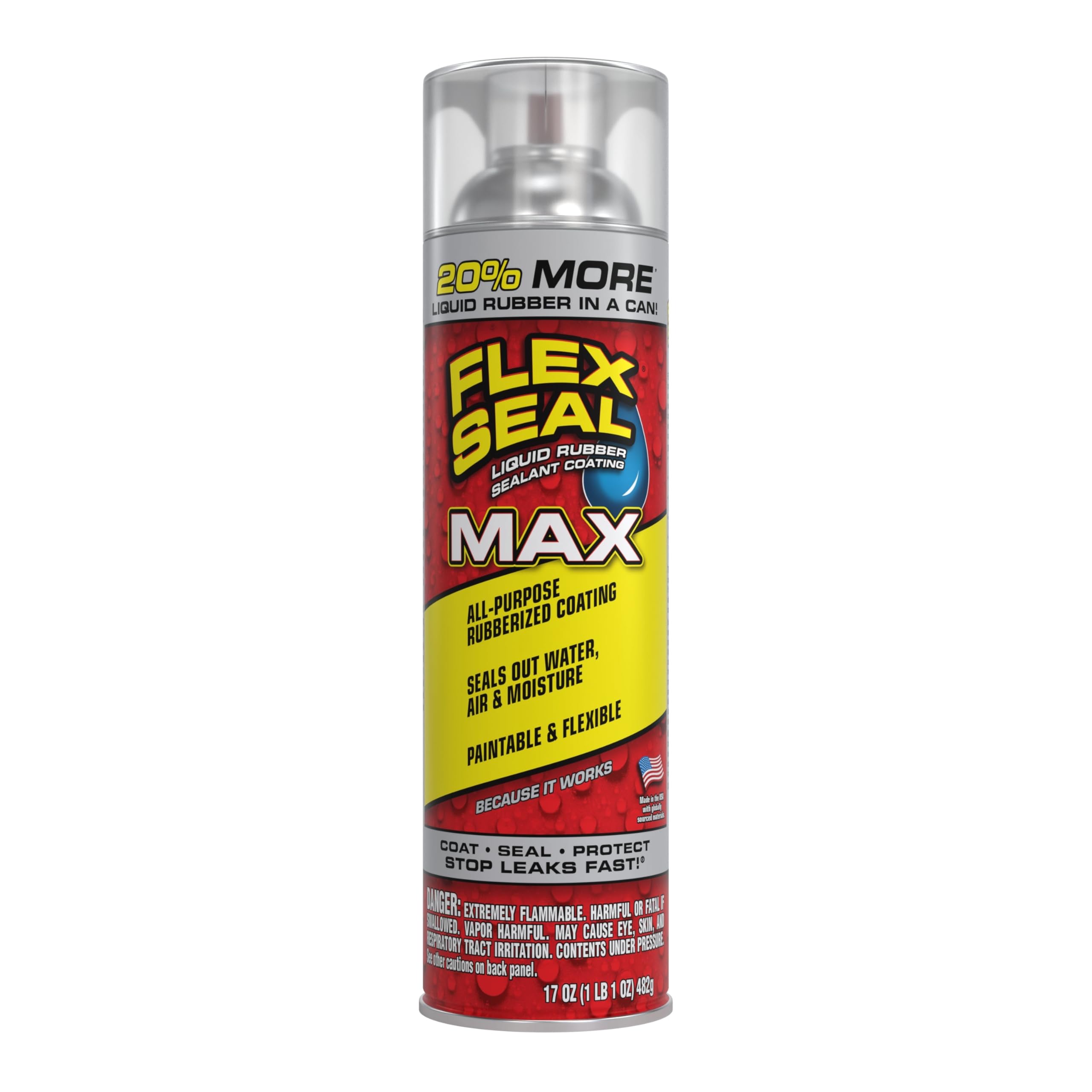 Buy now Flex Seal, 14 oz, Clear, Stop Leaks Instantly, Transparent Waterproof Rubber Spray On Sealant Coating, Perfect for Gutters, Wood, RV, Campers, Roof Repair, Skylights, Windows, and More Clear 17 oz (Pack of 1) at indiglob india