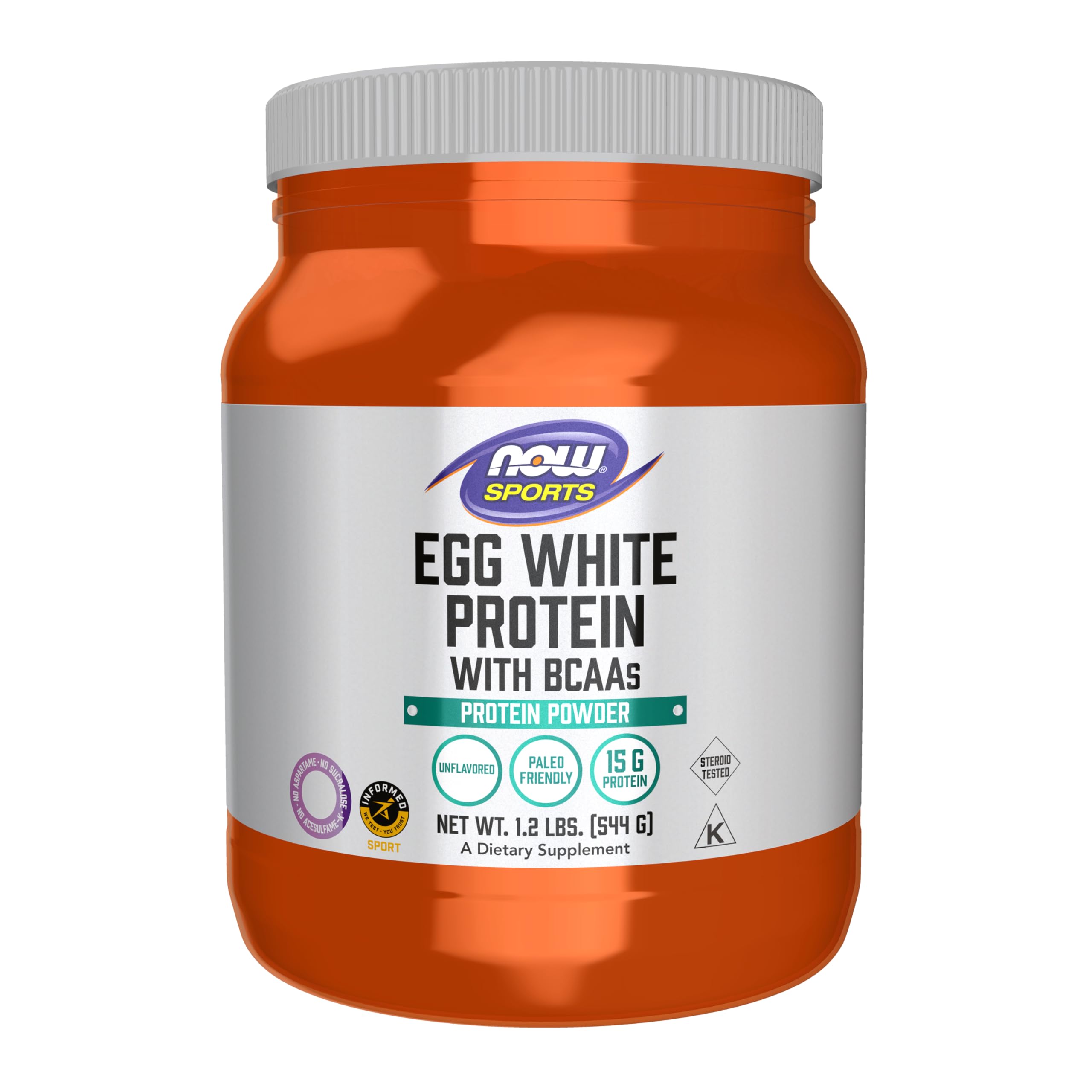 Buy now NOW Foods Sports Nutrition, Egg White Protein, 16 g With BCAAs, Unflavored Powder, 1.2-Pound at indiglob india