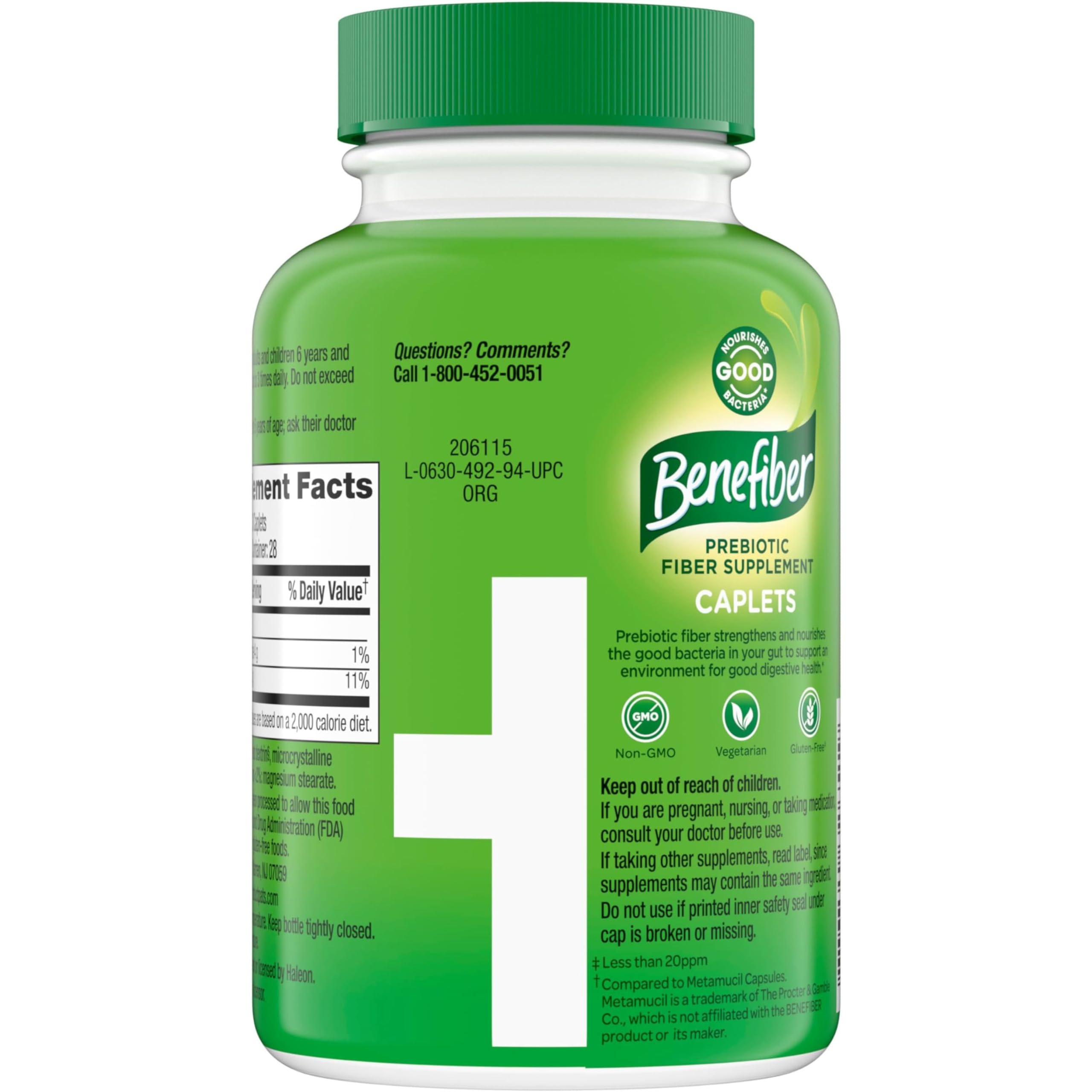 Benefiber Prebiotic Fiber Supplement Caplets, 84 count | Plant-based Prebiotic Fiber, Supports Gut Health by Nourishing Good Gut Bacteria, GLP-1 Support for Digestive Health
