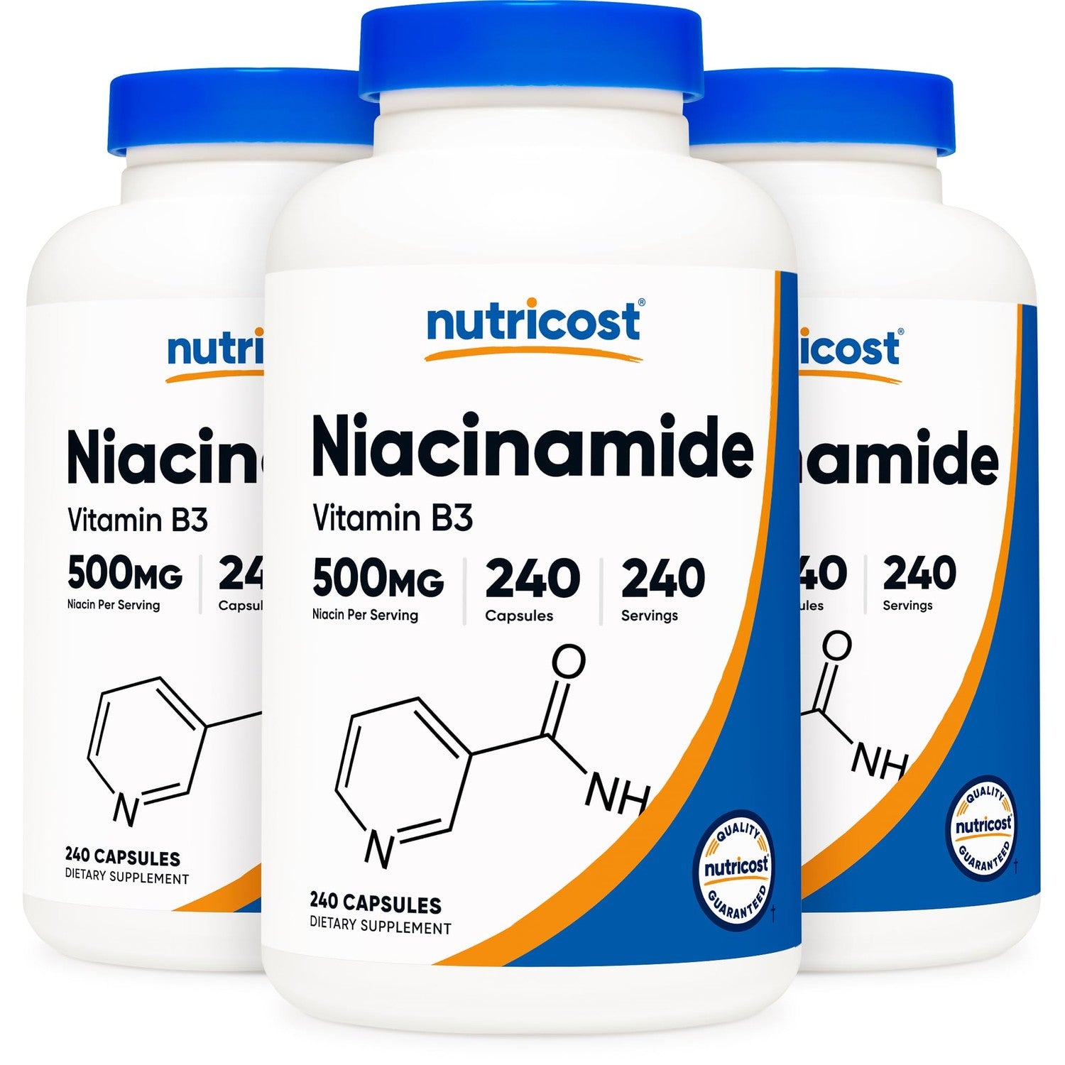 Nutricost Niacinamide (Vitamin B3) 500mg, 240 Capsules, Flush Free | Gluten-Free, GMO-Free