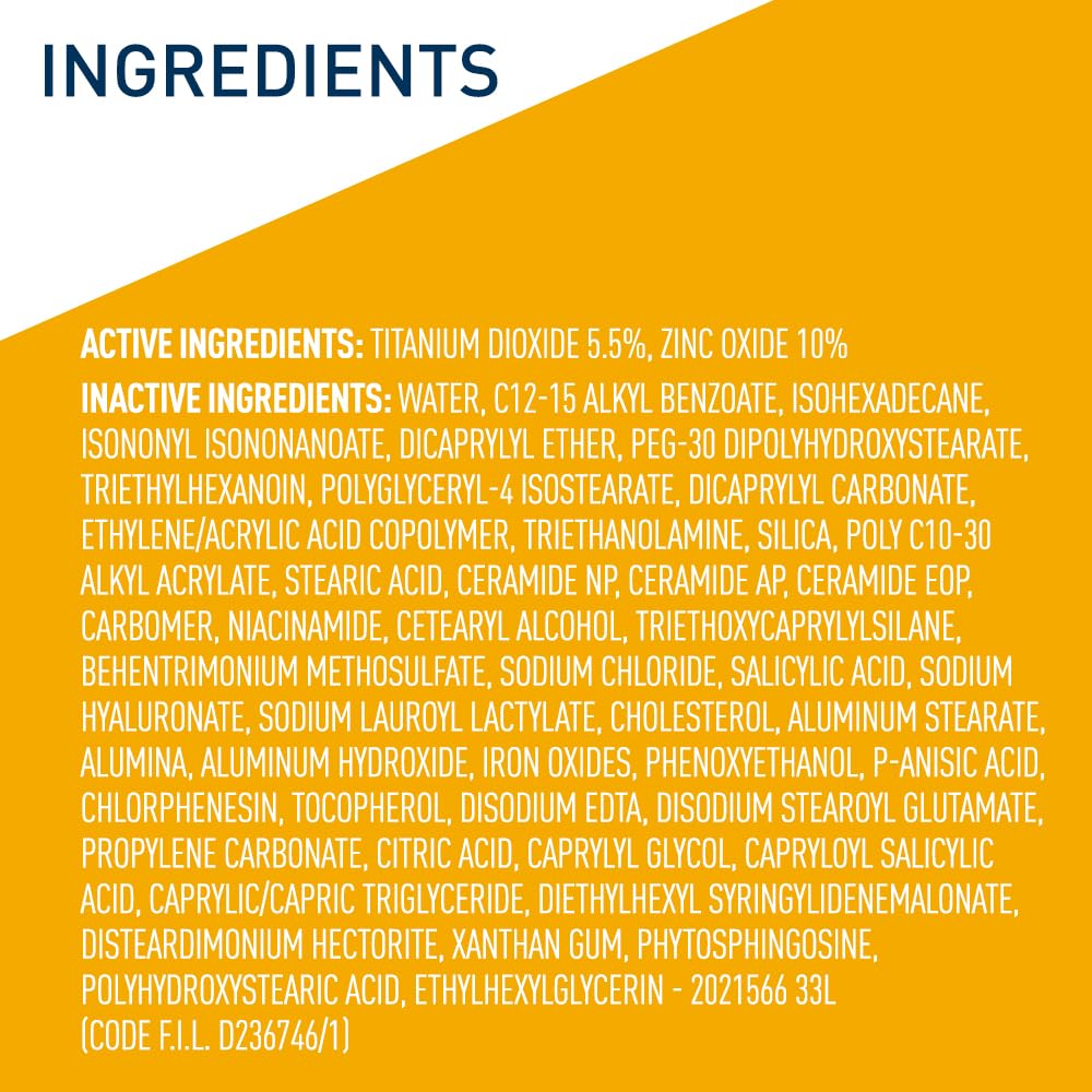 CeraVe Tinted Sunscreen for Face, Mineral SPF 30 Moisturizer, Medium, 1.7oz | Skin Care, Face Sunscreen, Hyaluronic Acid, Zinc Oxide, Titanium Dioxide, Sheer Tint, Healthy Glow, Blends Seamlessly
