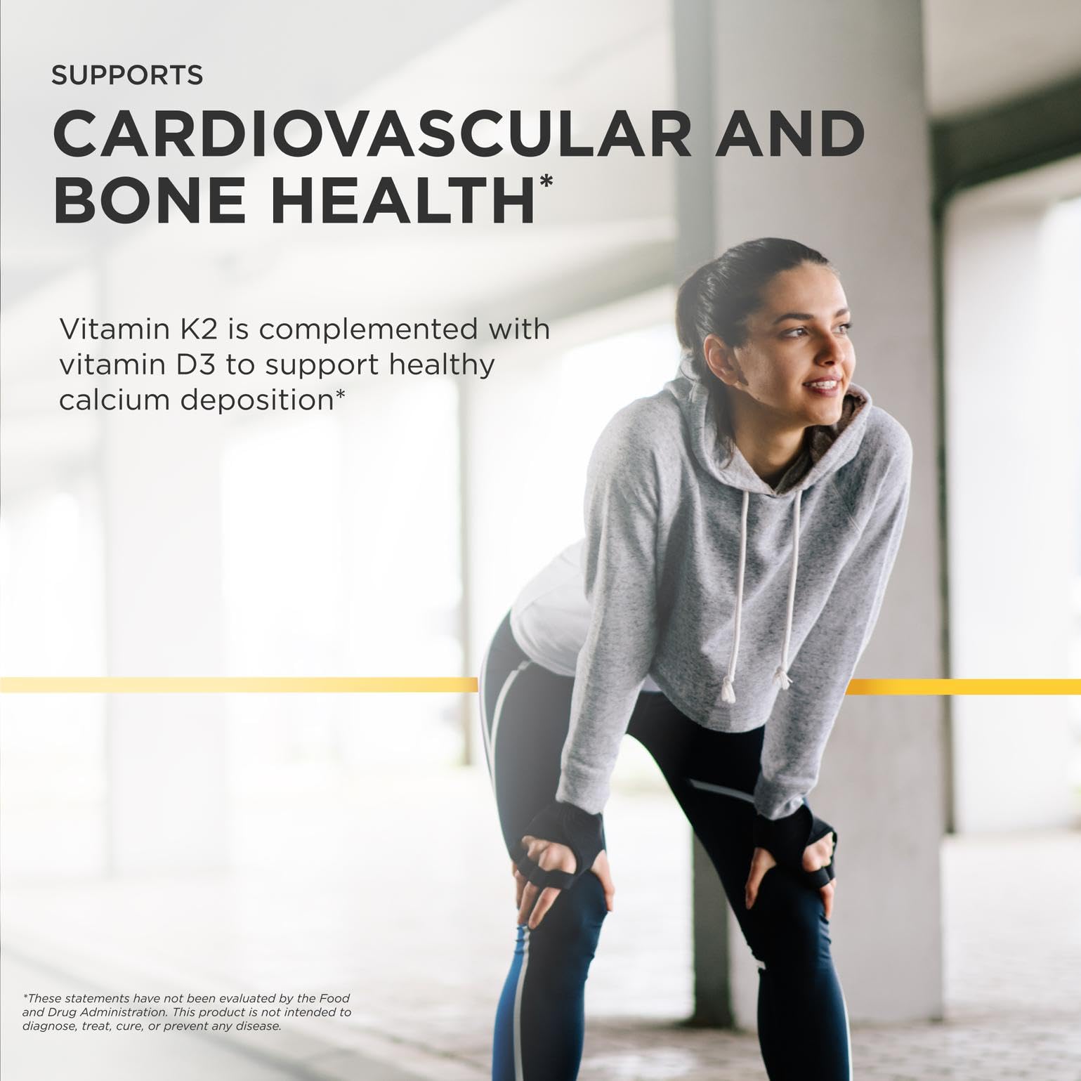 Integrative Therapeutics K2 + D3 - Supplement for Heart Health & Bone Strength* - Daily Vitamins for Calcium Absorption - Supports Vitality - Gluten-Free - Third-Party Tested - 60 Count (60 Servings)