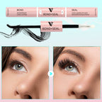 VAVALASH Lash Bond and Seal Cluster Lash Glue Individual Lashes Glue for DIY Lash Extensions Long Retention Strong Hold 48-72 Hours Waterproof Lash Bond for Lash Clusters(5ml+5ml)