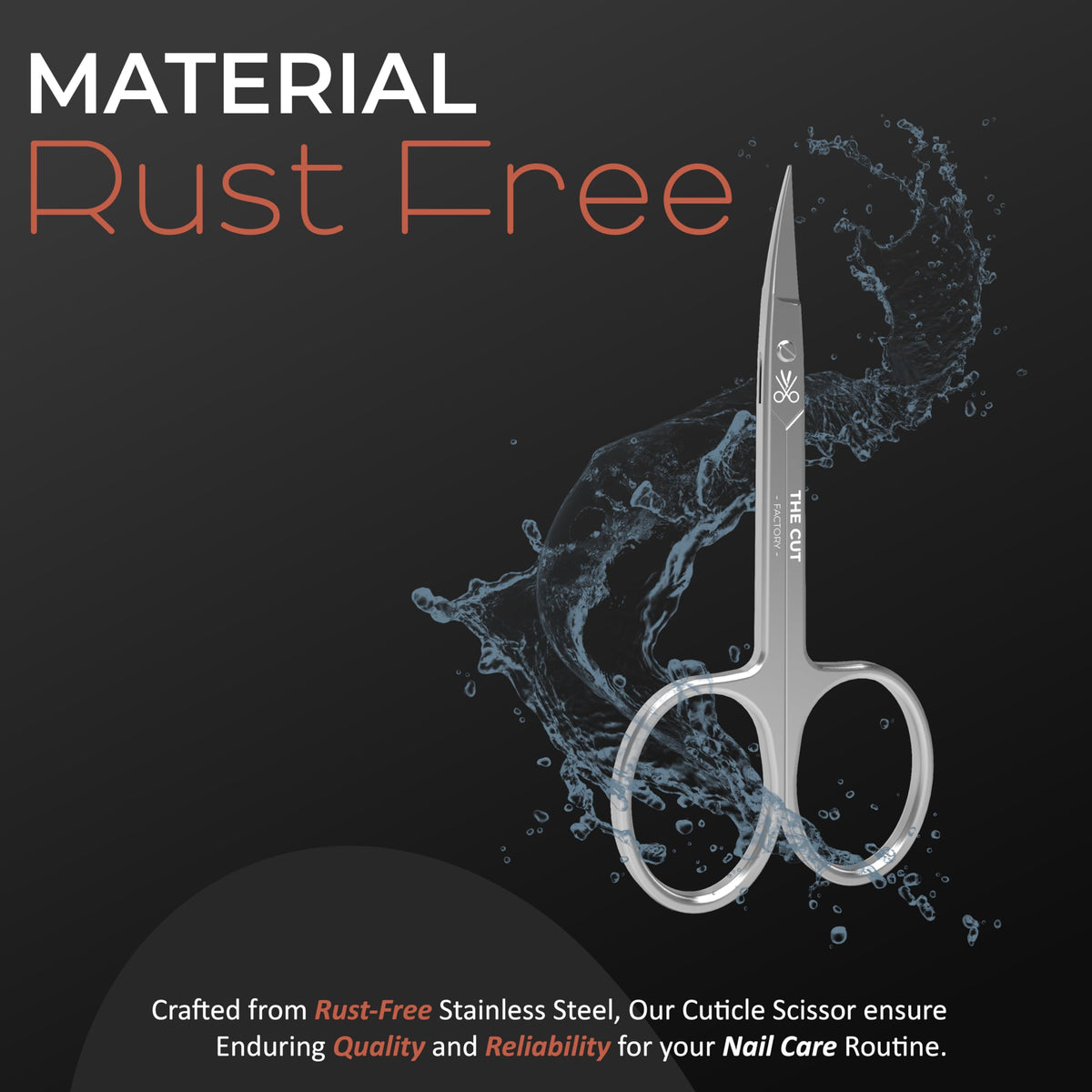 The Cut Factory Premium Manicure Scissors Multi Purpose Stainless Steel