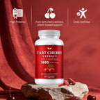 Tart Cherry Extract Capsules, Tart Cherry Extract 3600 mg 10:1, Vegan Non-GMO Dietary Supplement, 60 Capsules
