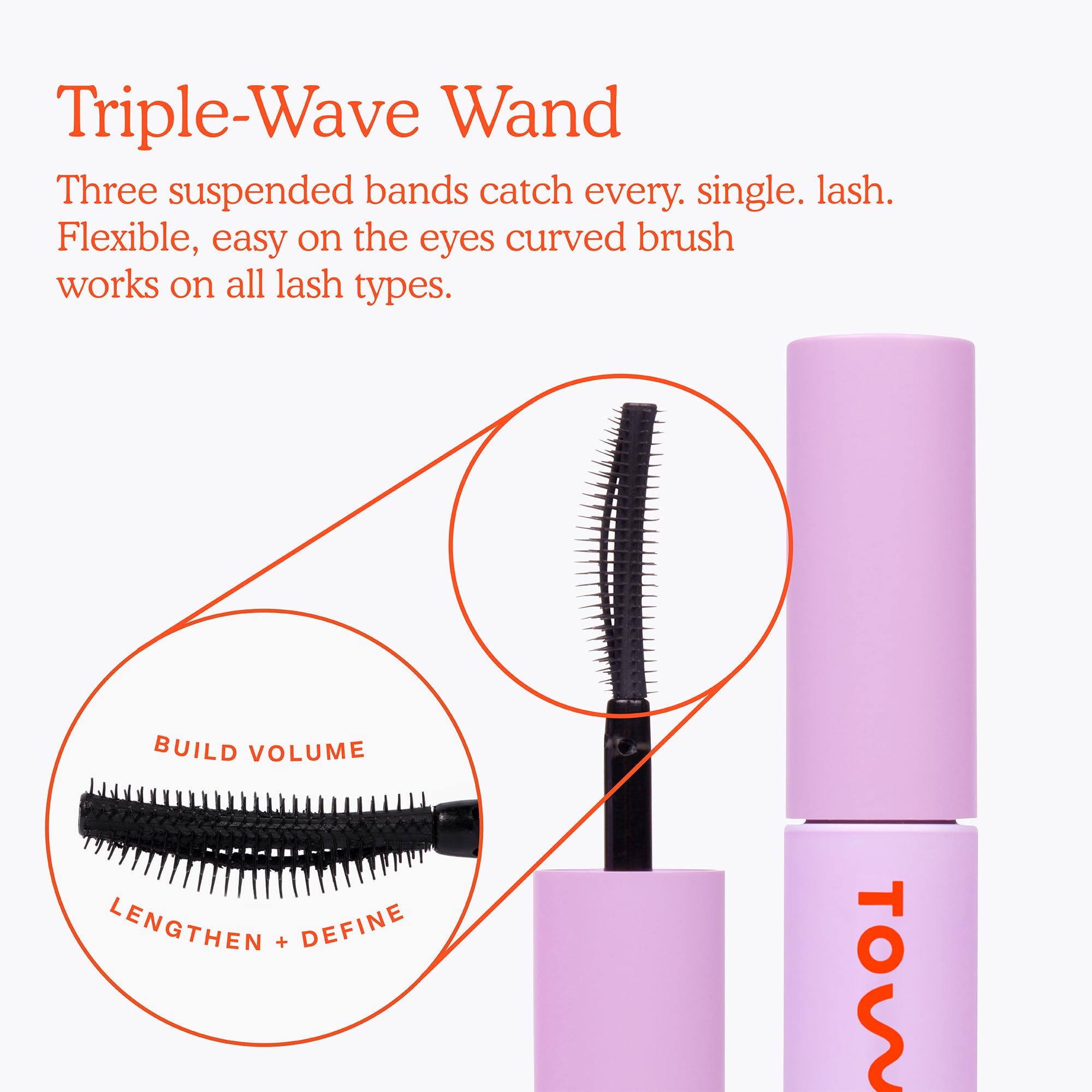 Tower 28 Mini MakeWaves Lengthening & Volumizing Mascara, Jet (0.18 oz) | Travel Size Vegan Black Mascara for Sensitive Eyes with Aquaflex Tech, Water-Resistant & Smudge-Free Hypoallergenic Mascara