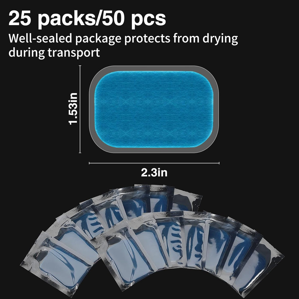 Buy now PAMASE 50/80 Pcs Gel Pads for Abs Stimulator - Replacement Pads for Abdominal Muscle Trainer, Reusable Ab Workout Toner Belt Accessory at indiglob india