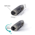 TOMOLO Cigar Lighter Triple Jet Flame Torch Lighter Refillable Butane Lighter with Cigar Punch, 2 Pack, Charcoal