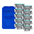 Harry's Plus Razor Refills - 10 Razor Blade Cartridges | Compact Cartridge Design for Precise Control - Shaving Kit for Men - Only Compatible with Harry's Plus Handles