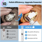 Electric Nail File Drill, Toe Nail Grinder for Thick Toenails & Callus | 10-Speed 2000mAh Cordless Rechargeable Nail Filer, 50Pcs Manicure Pedicure Kit with LED Lamp, Gifts for Women Men Seniors