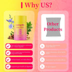 Cutting Drink Mix, Satiety & Craving Support Powder with Berberine, Chromium, FOS, Yerba Mate & 5-HTP, Sugar-Free Vegan Drink Mix, Strawberry Acai Flavor, 30 Individual Sticks