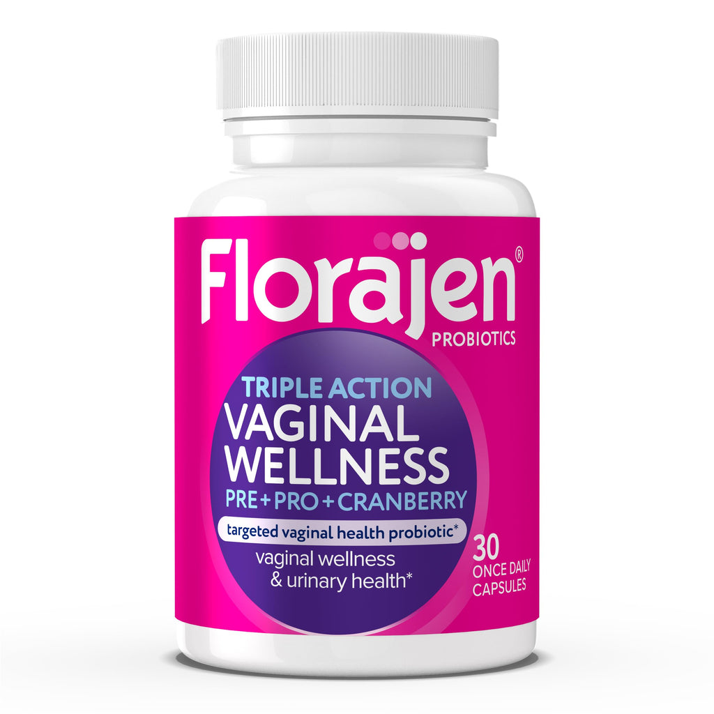 Florajen Women’s Probiotic with Cranberry, 30 Capsules | Prebiotic for Vaginal, Digestive, & Immune Support, Gut & Urinary Health, Vegan, Gluten-Free, Daily Wellness