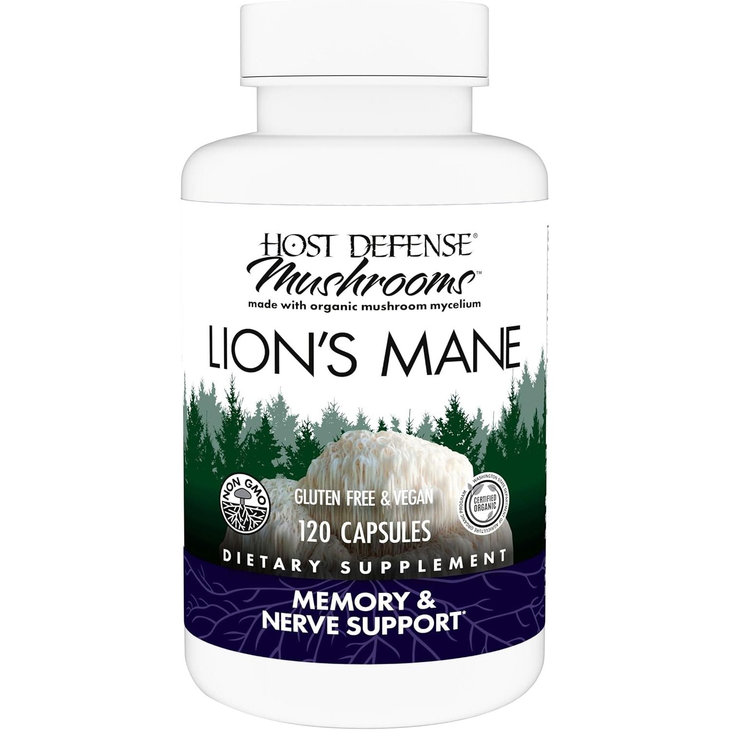 Buy now Host Defense Mushrooms Lion's Mane - Supplement Capsules for Brain Health Support - Mushroom Support for Focus & Memory Function - Immune & Nervous System Supplement - 120 Capsules (60 Servings)* 120 Count (Pack of 1) at indiglob india