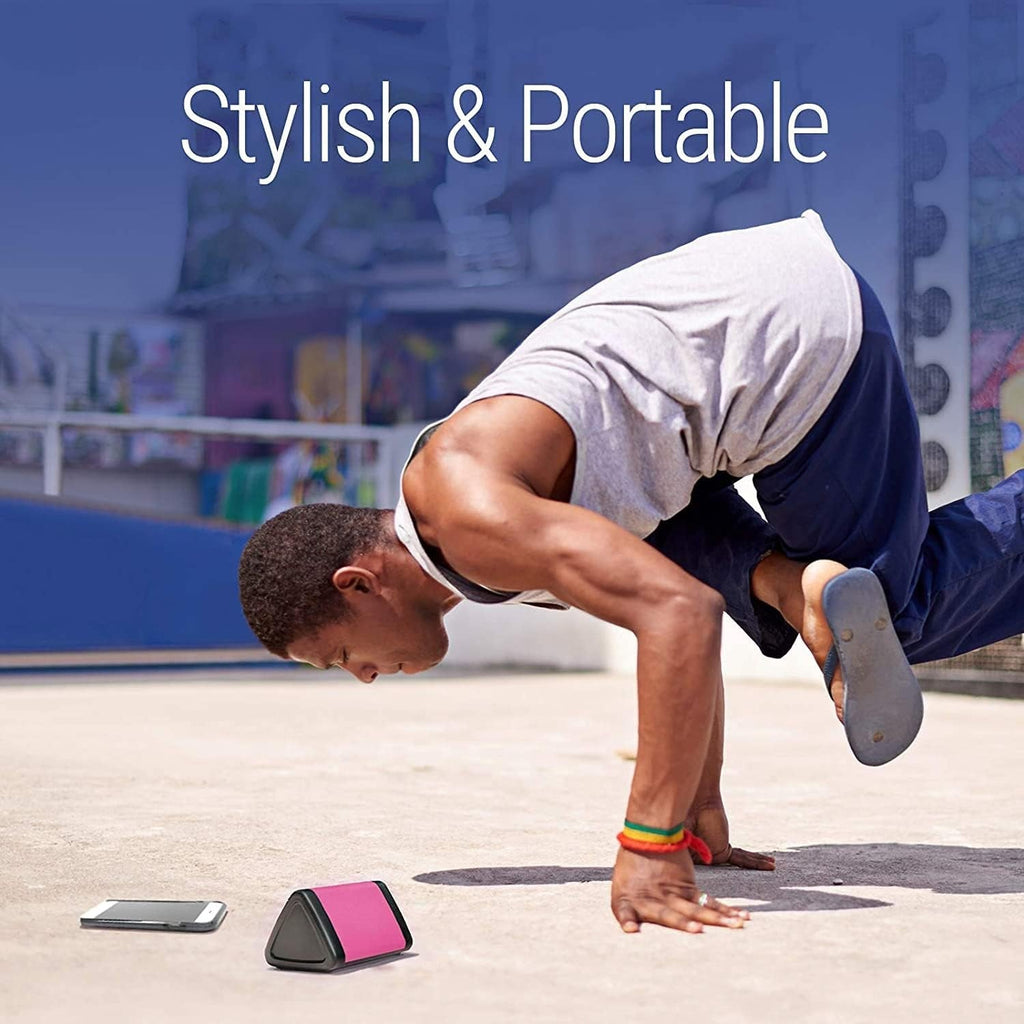 Buy now Oontz Upgraded Angle 3 Portable Bluetooth Speaker 5.0-10W Sound, 14-Hr Battery, 100ft Wireless Range, IPX5 Water-Resistant, Budget-Friendly Small Speaker for Travel, Party, Outdoor or Home (Pink) at indiglob india