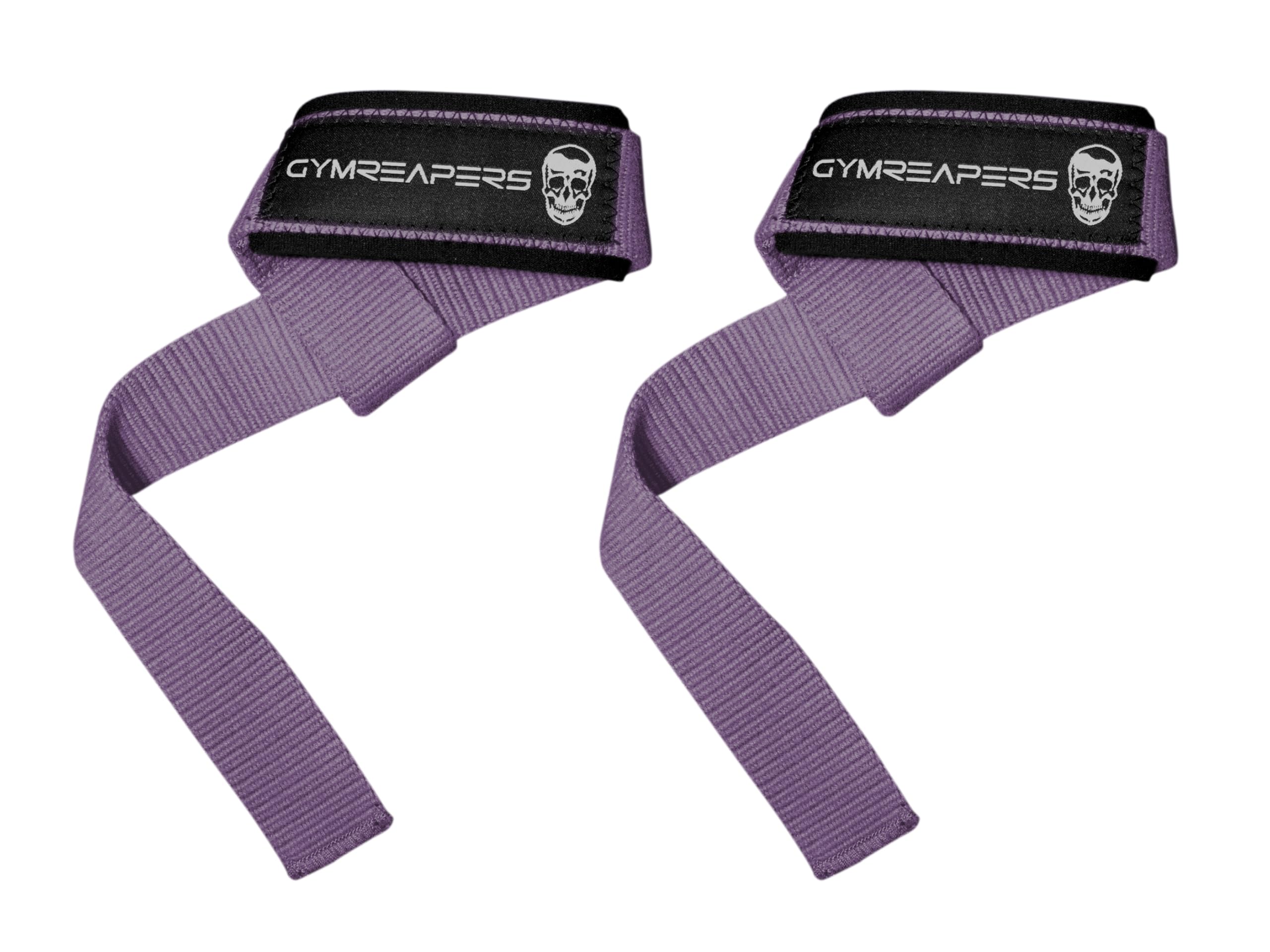 Buy now Gymreapers Lifting Wrist Straps for Weightlifting, Bodybuilding, Powerlifting, Strength Training, & Deadlifts - Padded Neoprene with 18 inch Cotton Lilac at indiglob india