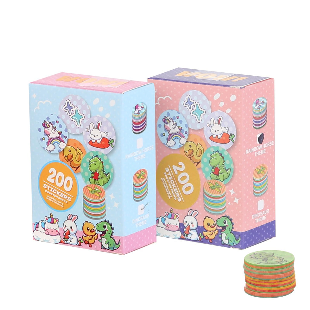 Sticker Refills Compatible with Melissa and Doug, Sticker Wow Stamp Refill, Arts and Crafts Refill Stickers, 2-Pack (Favorite Things, Pets Pack 1) - 200 Stickers Each(400 Total) for Any Stamper