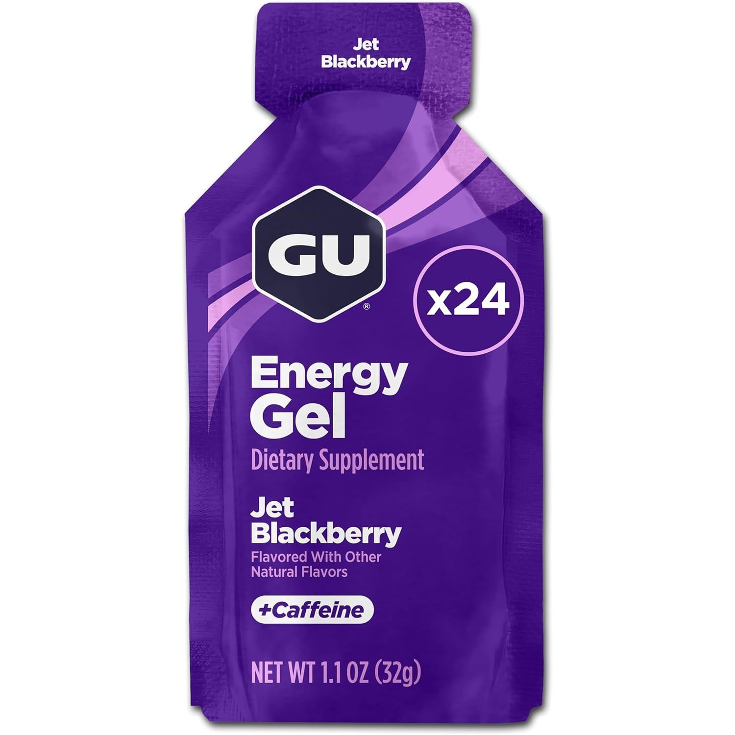 Buy now GU Energy Original Sports Nutrition Energy Gel, Vegan, Gluten-Free, Kosher, and Dairy-Free On-the-Go Energy for Any Workout, 8-Count, Tri-Berry Jet Blackberry 24 Count (Pack of 1) at indiglob india
