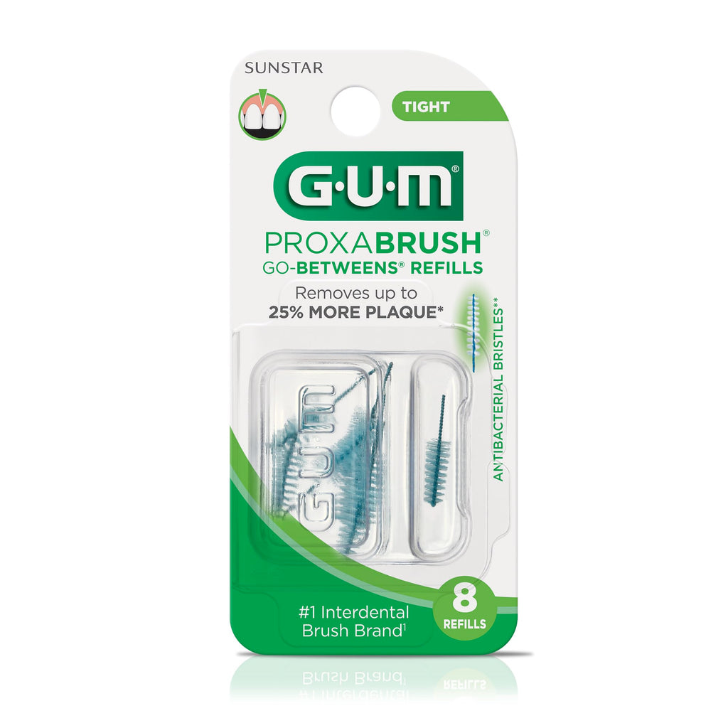 GUM Proxabrush Go-Betweens Tight Refills, 8 Count