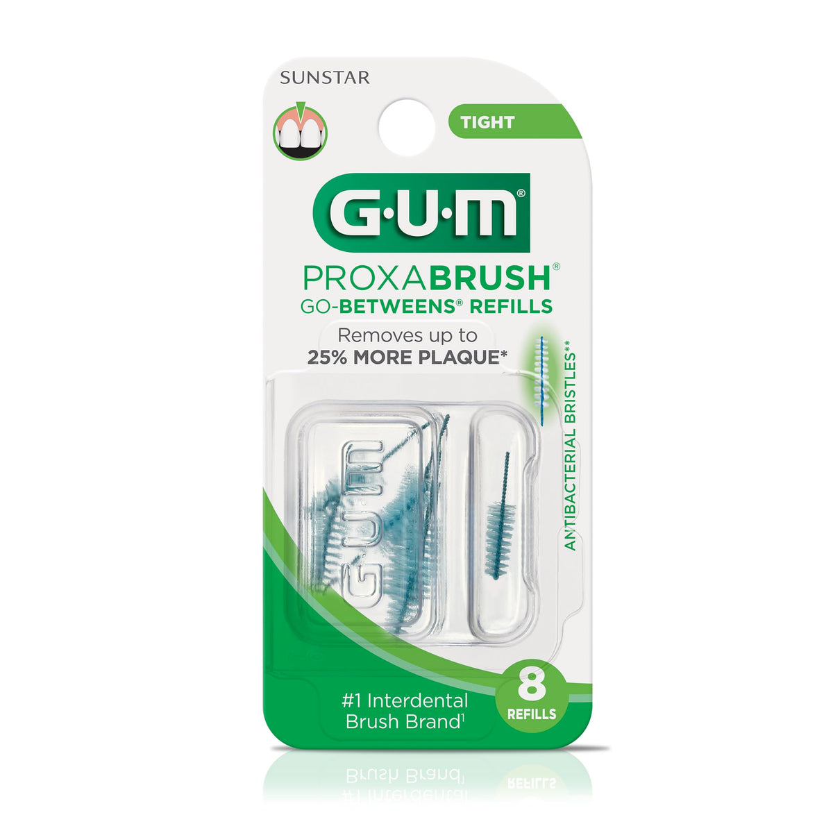 GUM Proxabrush Go-Betweens Tight Refills, 8 Count