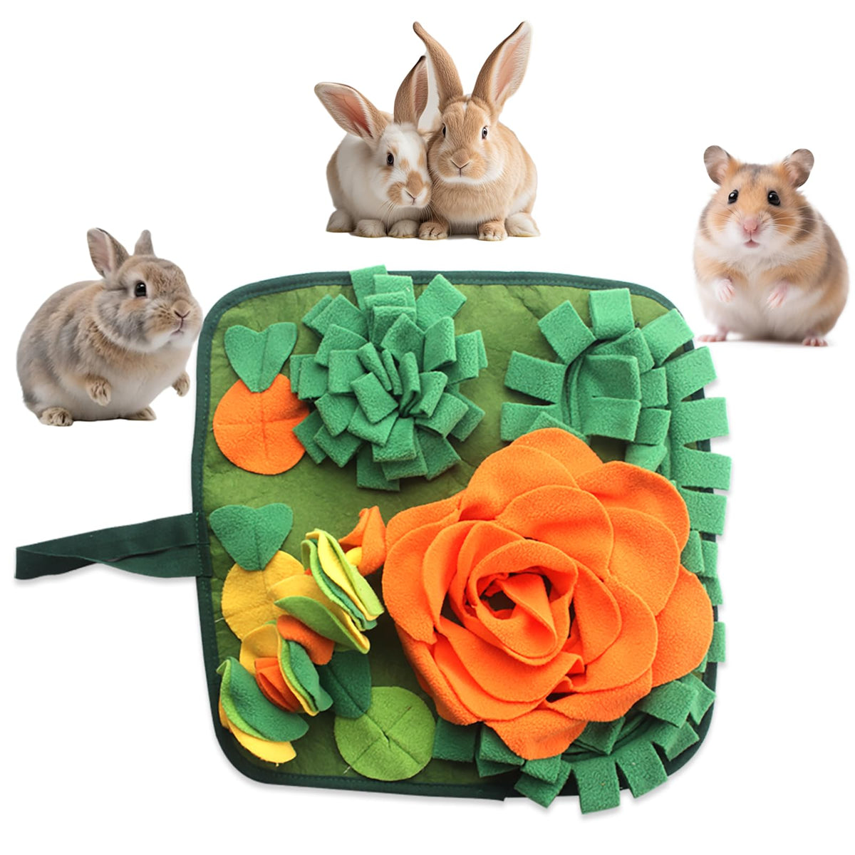Rabbit Foraging Mat Bunny Snuffle Mat for Small Animal Puzzle Toy