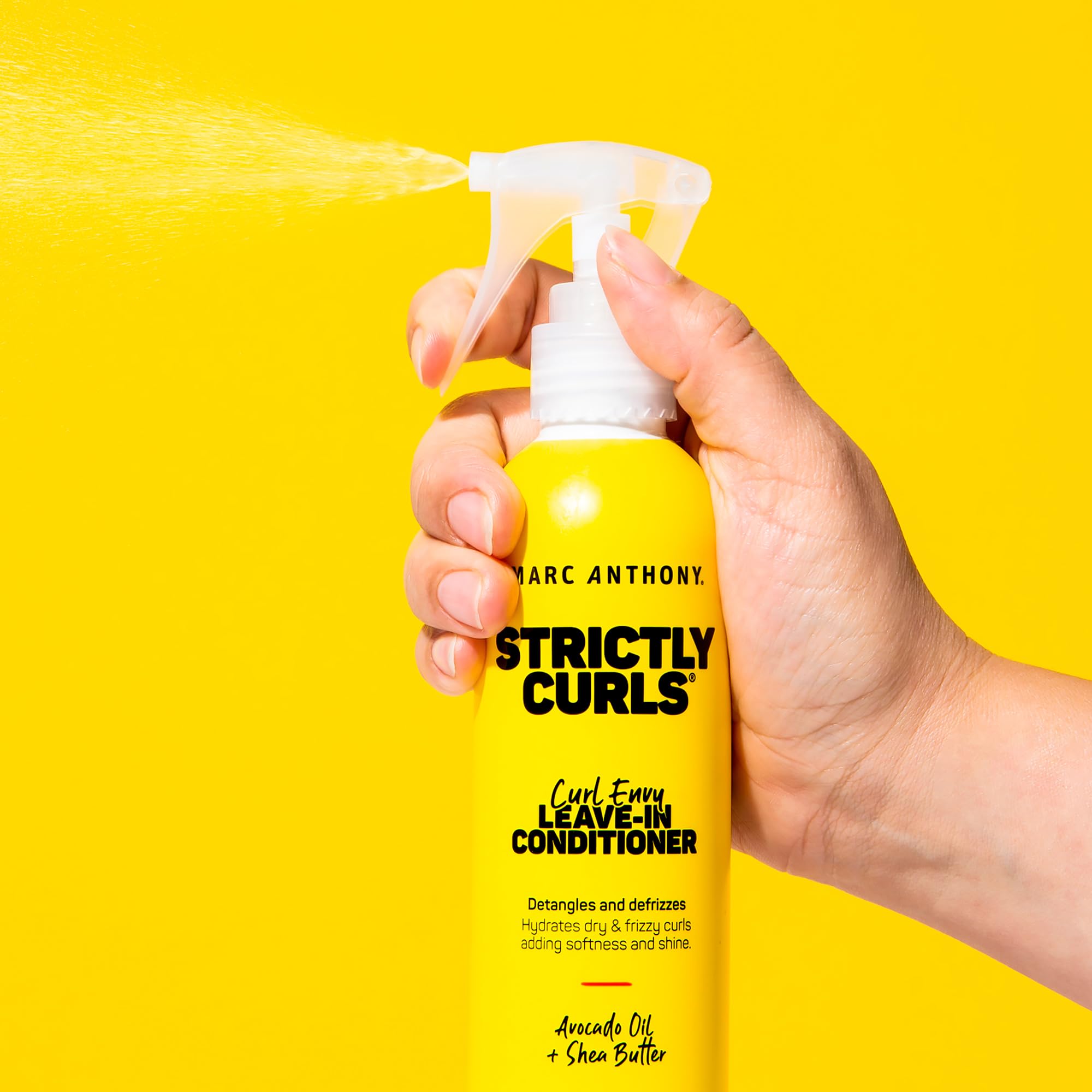 Marc Anthony Strictly Curls, Leave-In Hair Conditioner Spray for Curly Hair | Moisturizing Conditioning Hair Detangler Spray with Shea Butter - Moisturizing, Frizz Smoothing and Managability