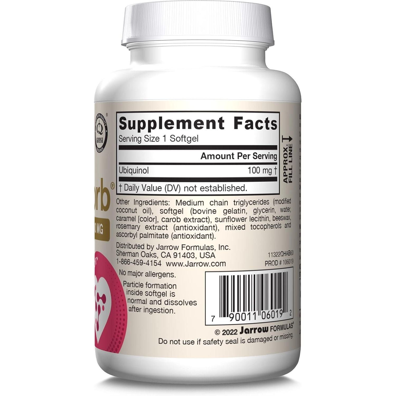 Buy now Jarrow Formulas QH-Absorb, 100 mg, Ubiquinol Dietary Supplement for Healthy Cardiovascular Function, 60 Softgels, 60 Day Supply at indiglob india