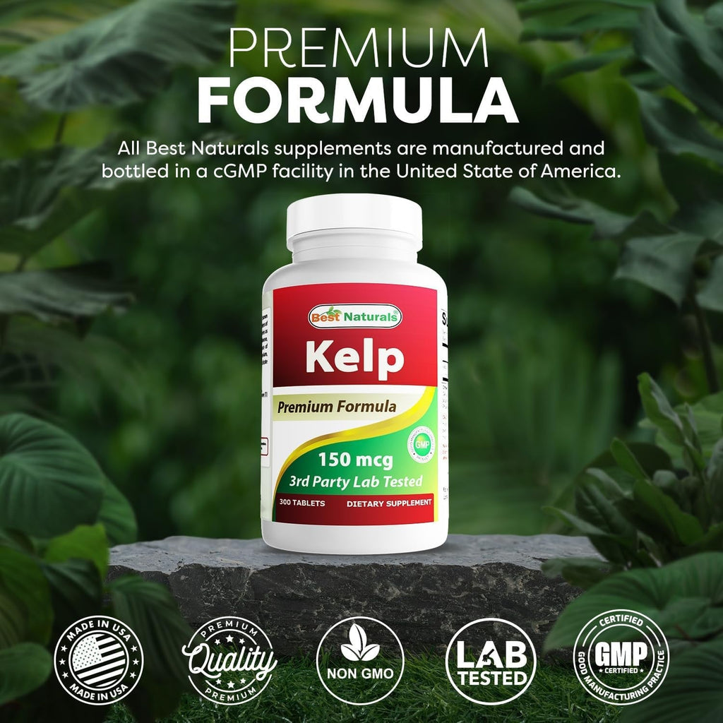Buy now Best Naturals Kelp Supplement 150 Mcg Tablet, 300 Count at indiglob india