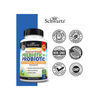 Advanced Prebiotics & Probiotics for Women & Men, 30 Capsules | Digestive Enzymes, L. Reuteri, Inulin Fiber for Immune, Digestive and Gut Health Support - Non-GMO, Gluten-Free, Dairy-Free