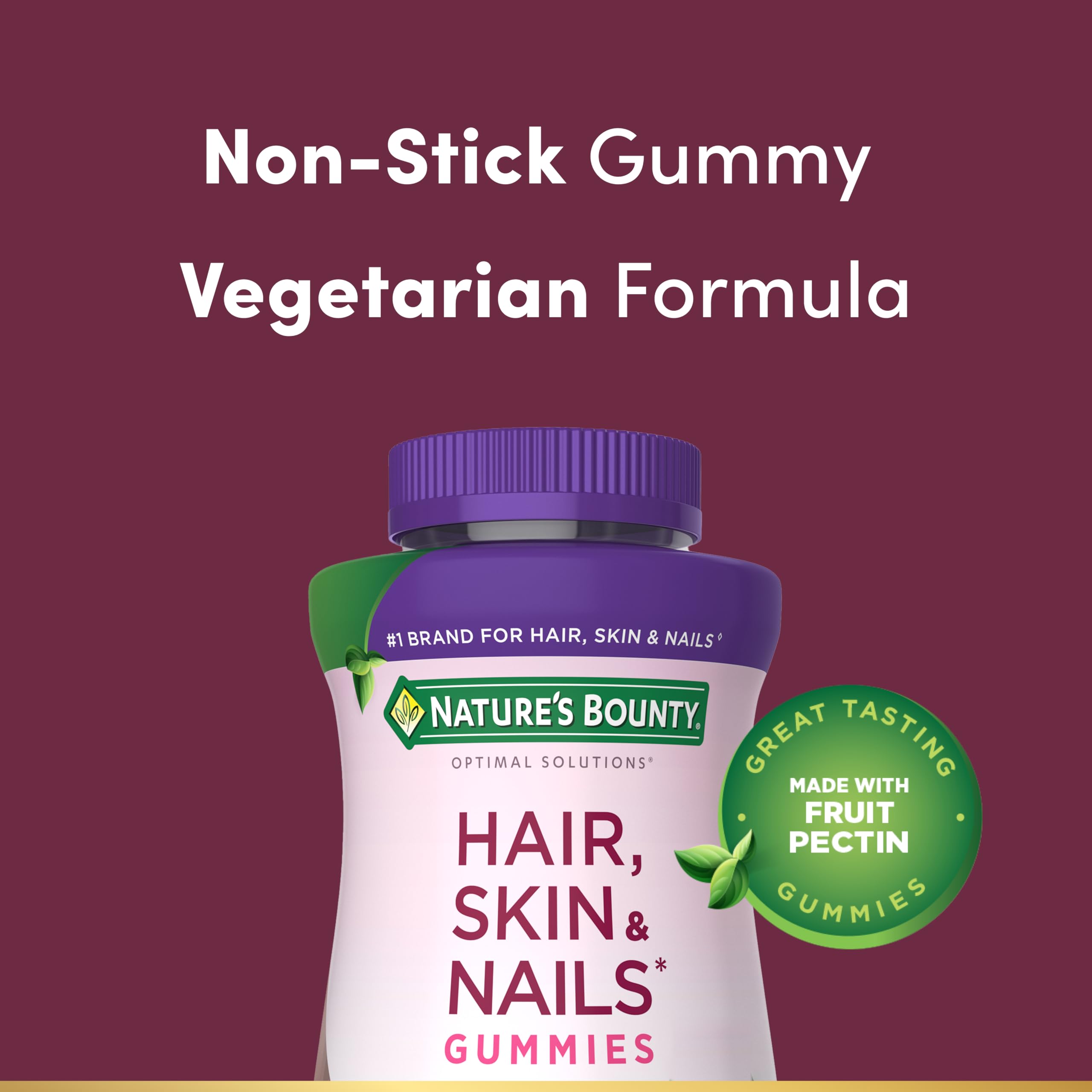 Nature's Bounty Optimal Solutions Advanced Hair, Skin & Nail Pectin Gummies