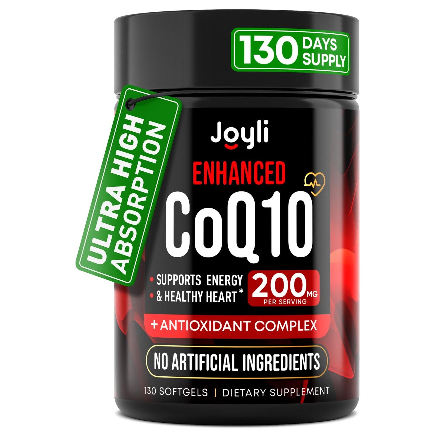 CoQ10 400mg Softgels - High Absorption Co Q10, 400mg Softgels for Heart Health & Energy Production - Enhanced Co Q 10 Supplement with Antioxidants and Flaxseed Oil - CoQ10 400 mg per Serving
