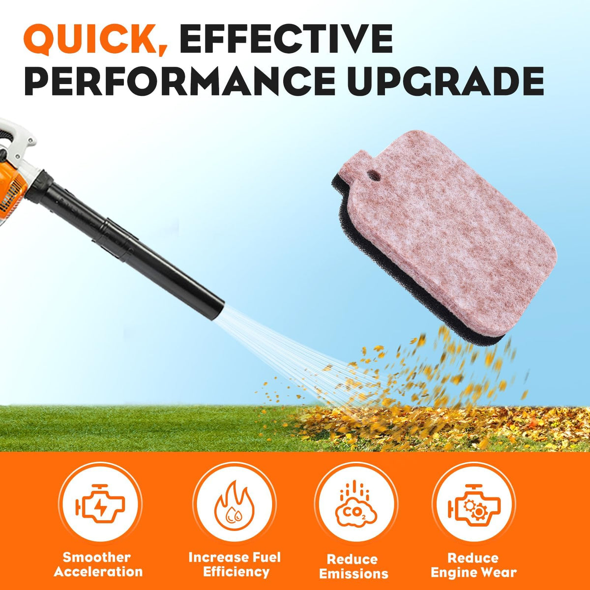 Hipa BG55 BG85 Air Filter Replacement for STHIL BG 55 85 BG45 BG46 BG65 BR45 BR45C SH55 SH85 Leaf Blower Parts 4229-120-1800 with Fuel Primer Bulb Spark Plug Tune Up Kit