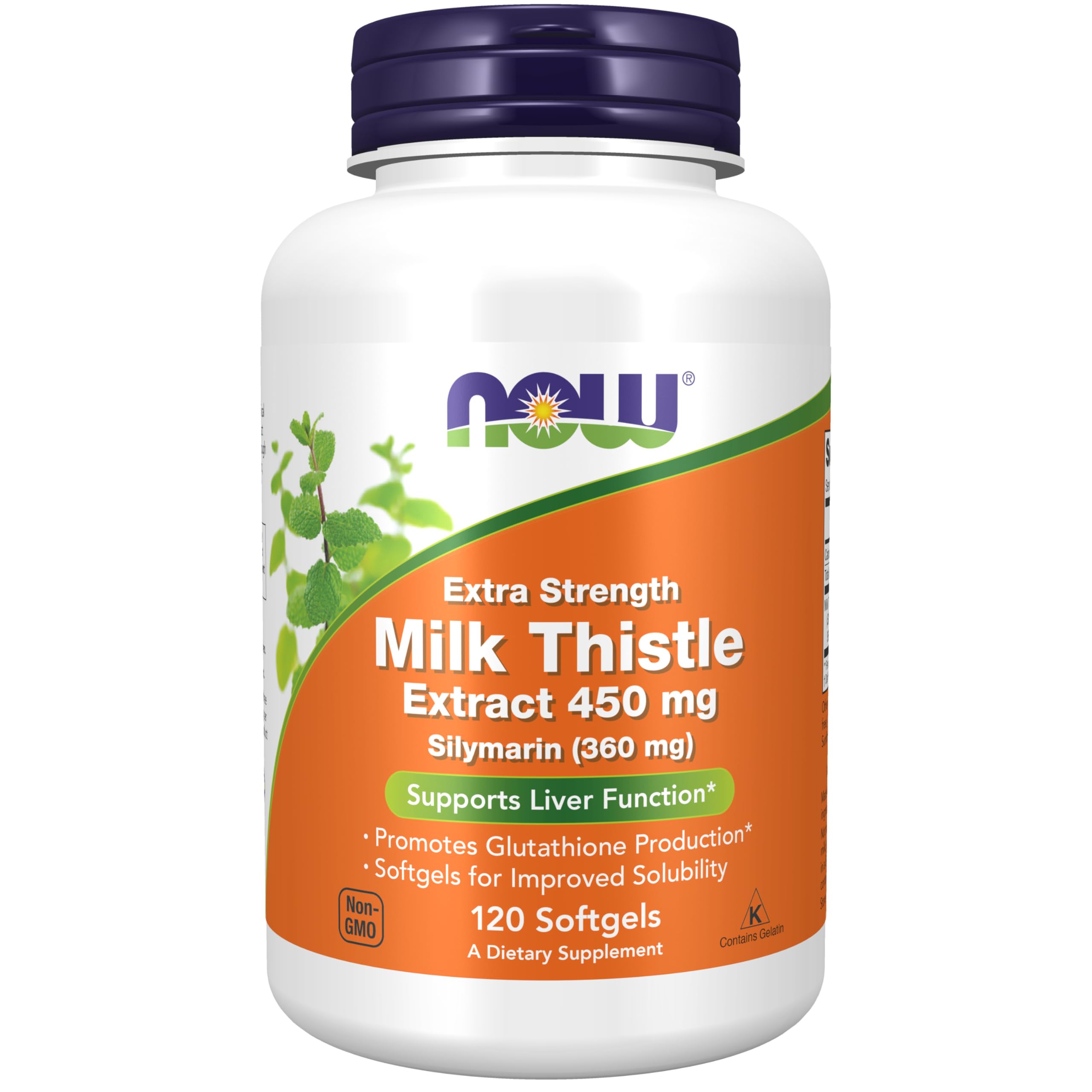 Buy now NOW Foods Supplements, Silymarin Milk Thistle Extract, Extra Strength 450 mg, 120 Softgels at indiglob india
