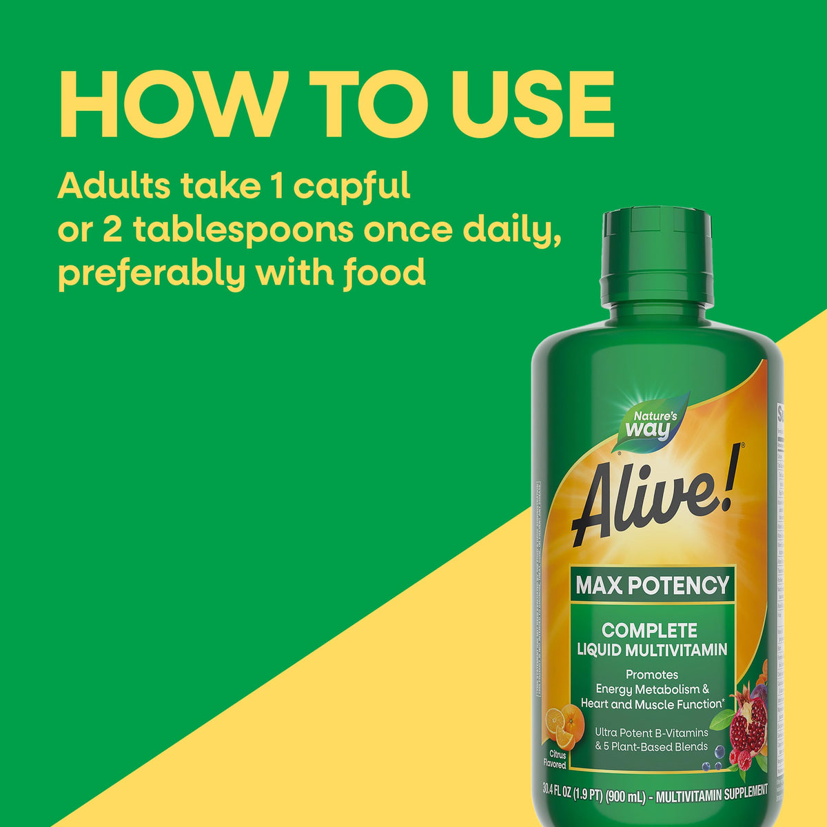 Nature's Way Alive! Max Potency Complete Liquid Multivitamin, 30.4 Fl Oz