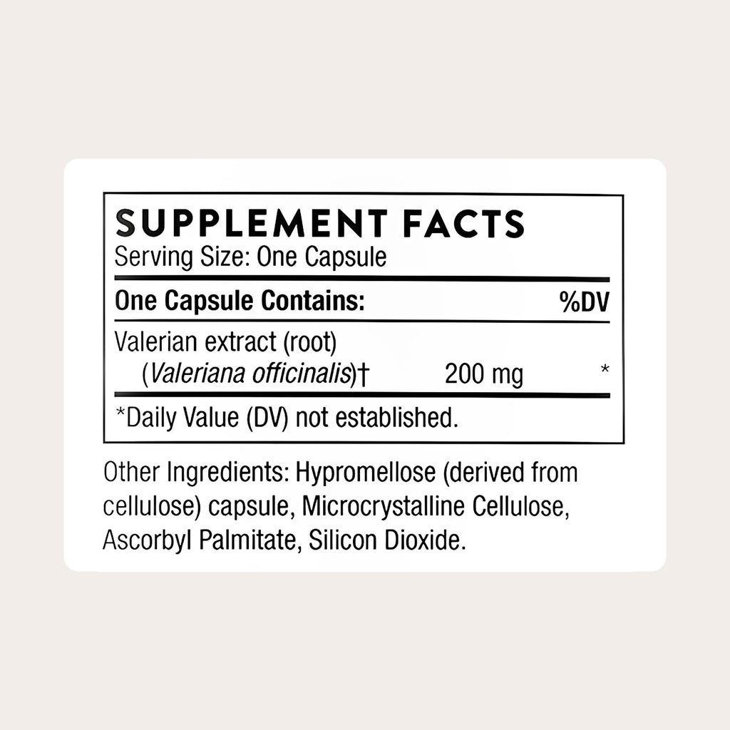 THORNE Valerian Root, 200 mg Sleeproot Extract, Melatonin-Free, 30 Capsules