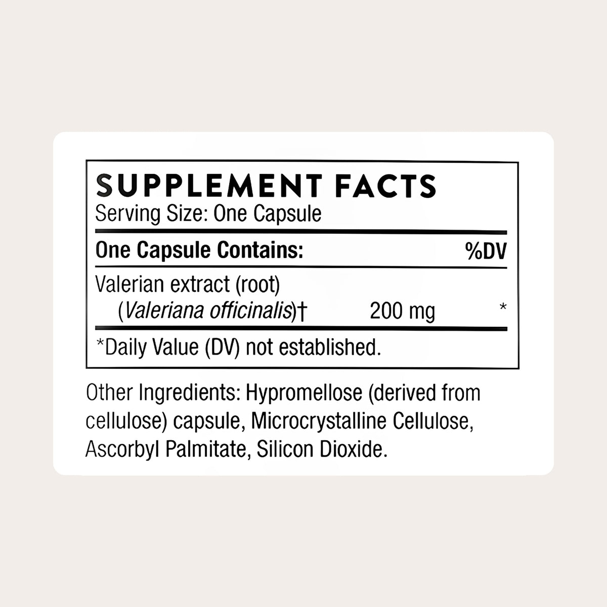 THORNE Valerian Root, 200 mg Sleeproot Extract, Melatonin-Free, 30 Capsules