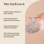 Kitsch Shower Loofah – Soft Mesh Body Scrubber & Bath Sponge - 3pc Set | for Daily Gentle Cleansing – Durable Loofah for Men and Women with Hanging Loop – Eco-Friendly, 100% PCR Material