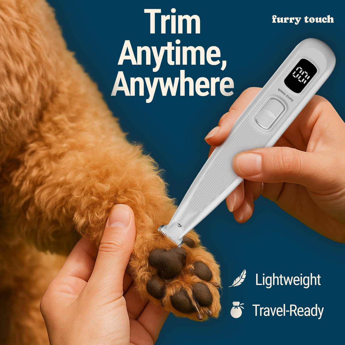 Dog Paw Trimmer Electric Cordless Pet Clippers for Dogs & Cats