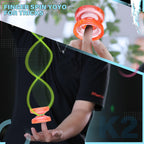 Buy now MAGICYOYO K2 Plus Crystal Orange Yoyo, Professional Fingerspin Trick Yo Yo for Kids/Adults, Responsive Yo-yo for Beginner, Replacement Unresponsive Bearing with 6 Yo yo Strings+Bearing Remover at indiglob india