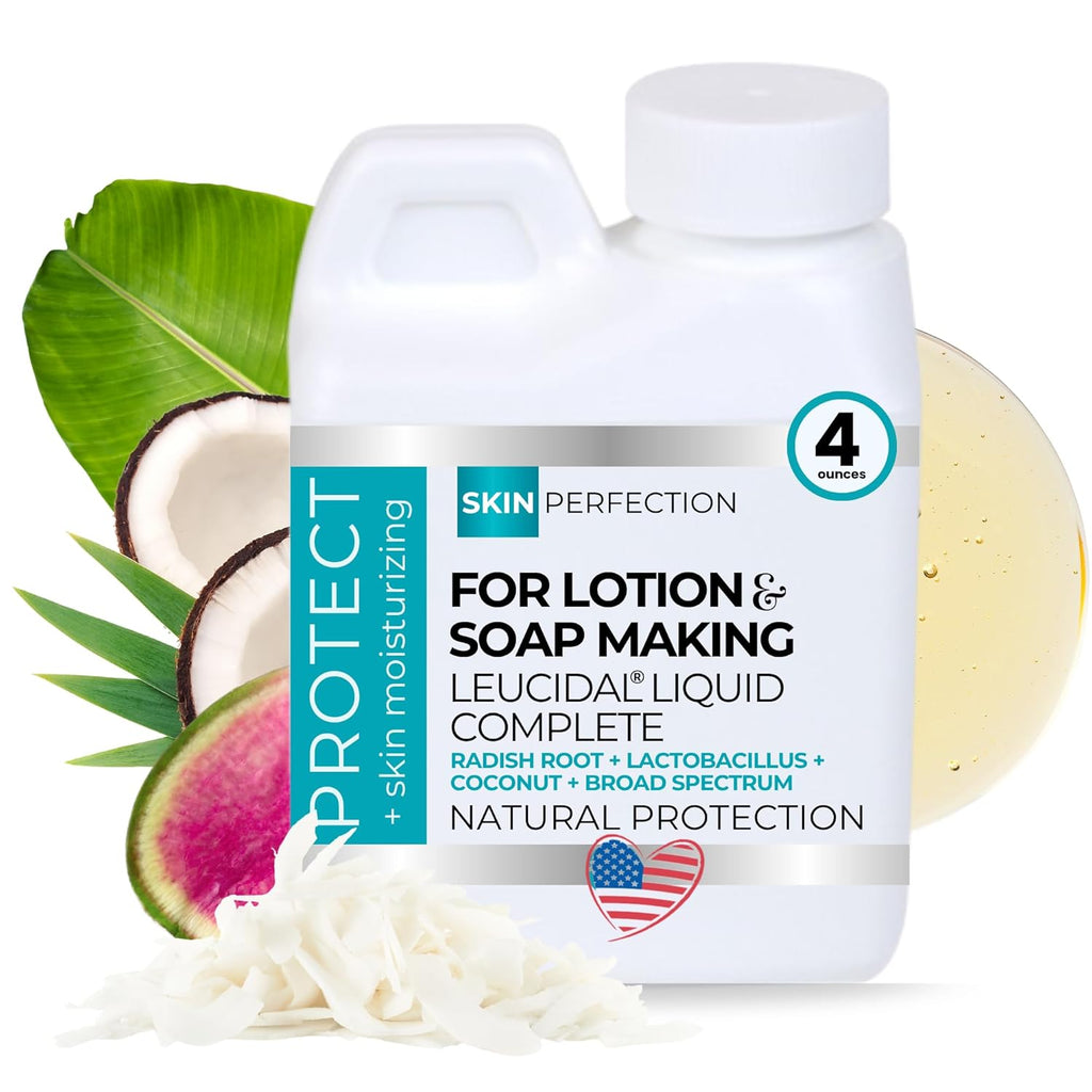 Buy now Skin Perfection Leucidal Liquid Complete - Ideal Water Based Moisturizer & Lotion Making Supplies - Natural Preservative Alternative with Root Ferment Filtrate, Lactobacillus & Coconut Fruit Extract at indiglob india