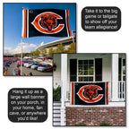 Chicago Bears Logos Flag and Banner