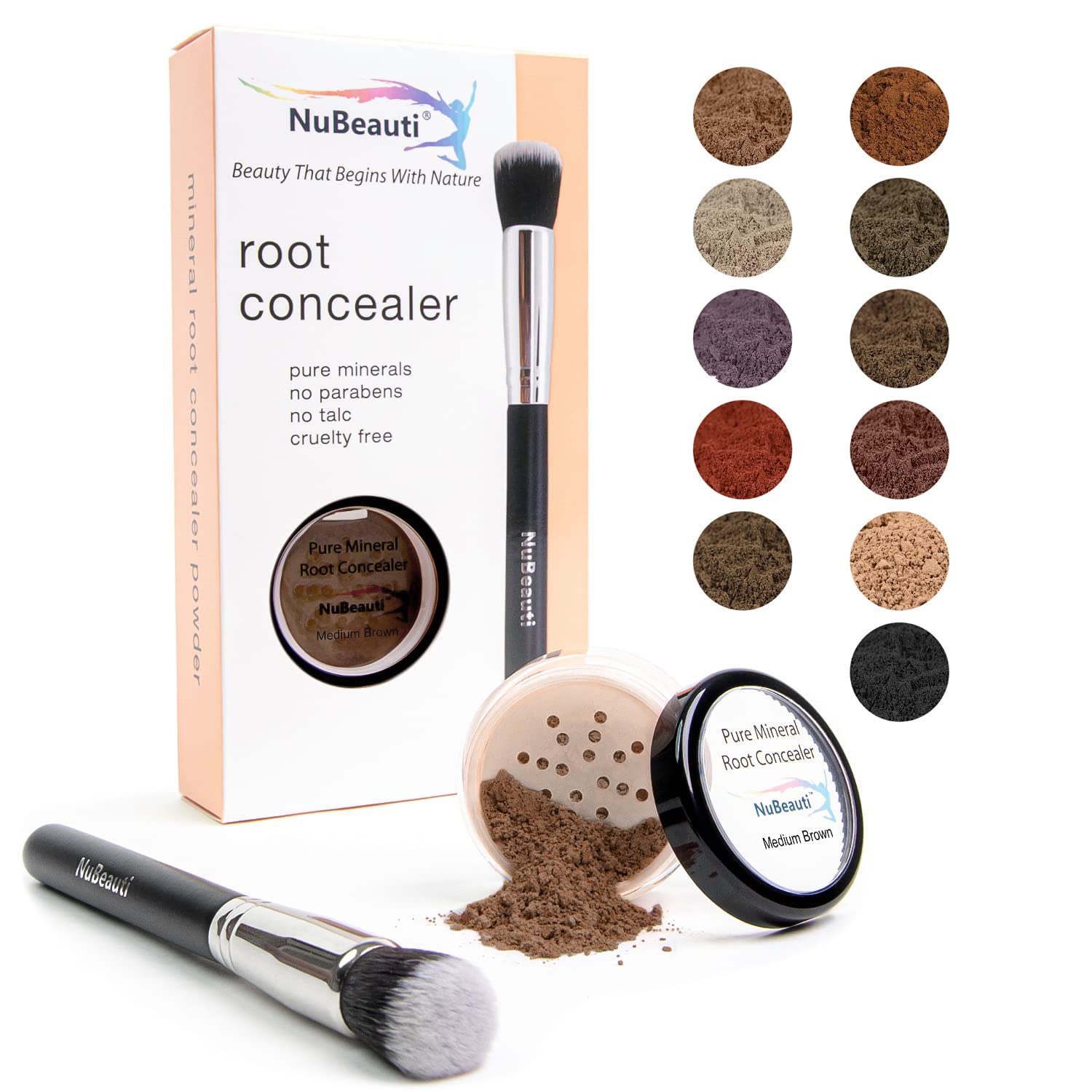 Buy now Hair Root Touch Up Powder - Darkest Brown - 11 True-to-Nature Root Concealer Shades - Longer-Lasting, Easy Hairline Shading with Clean Ingredients - With Brush Medium Brown With Brush at indiglob india