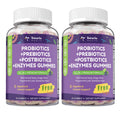 Totaria Sugar Free 5-in-1 Probiotic Prebiotic Postbiotic Gummy, 36 Strains Probiotics for Women Men with Fiber, Digestive Enzymes, Peppermint, Complete Immune, Gut & Digestive Support, Vegan, 60 Ct