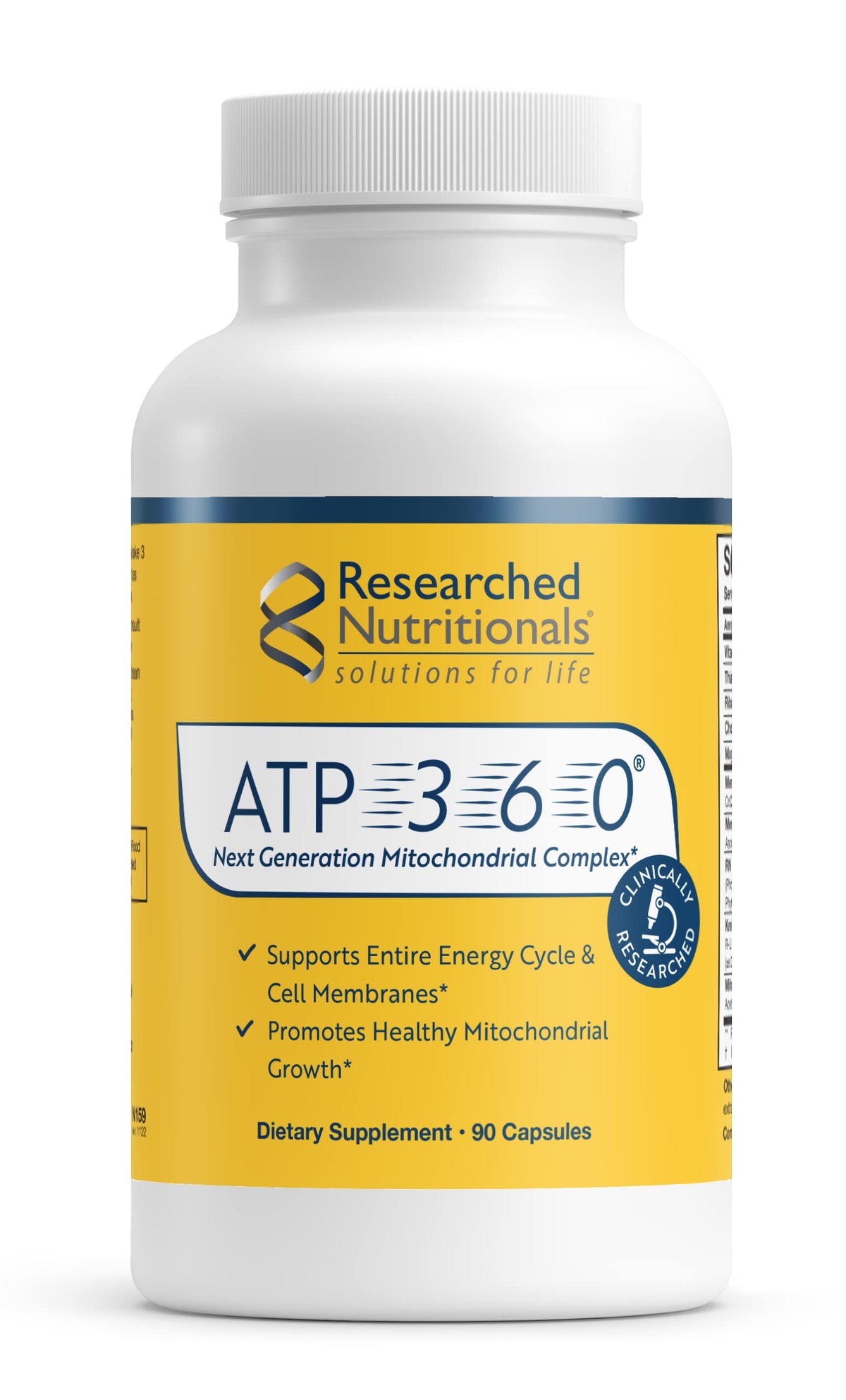 Researched Nutritionals ATP 360 Mitochondrial Supplement, 90 Capsules