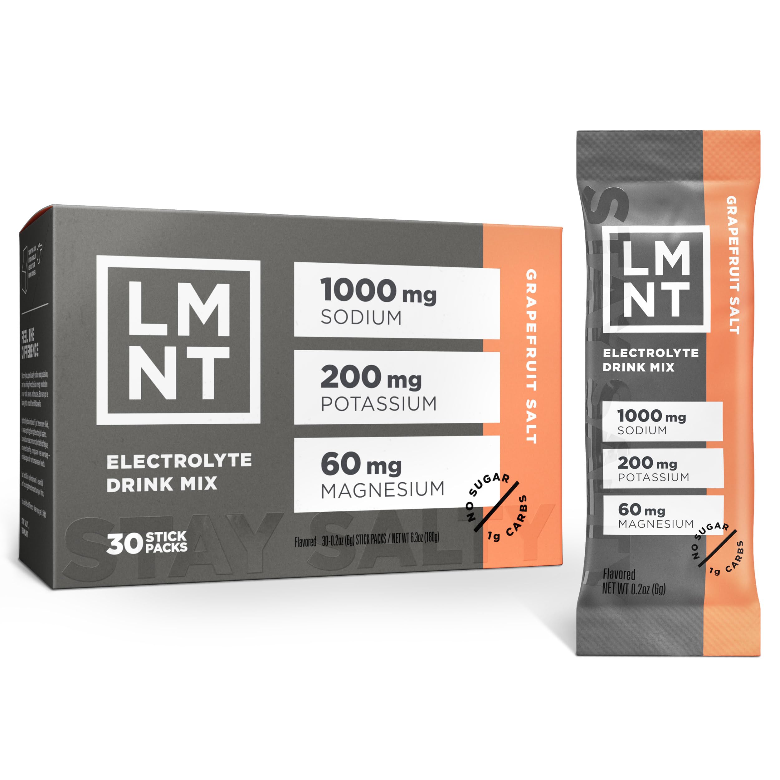 Buy now LMNT Zero Sugar Electrolytes - Variety Pack | Drink Mix | 12-Count Grapefruit Salt 30 Count at indiglob india